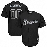 Atlanta Braves Majestic 2019 Players' Weekend Cool Base Roster Customized Black Jersey,baseball caps,new era cap wholesale,wholesale hats